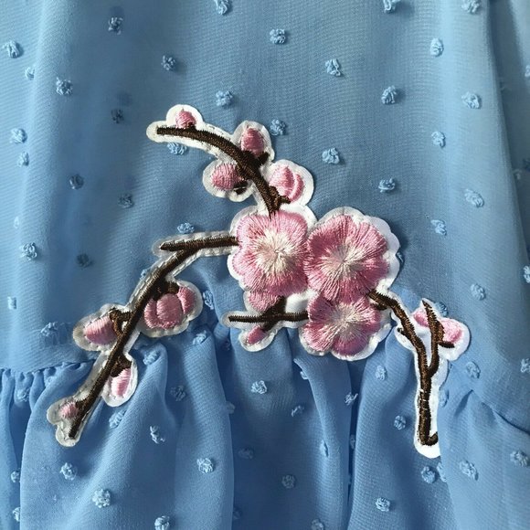 Girls Blue Sleeveless Sundress Beach Coverup size8 - Picture 4 of 7